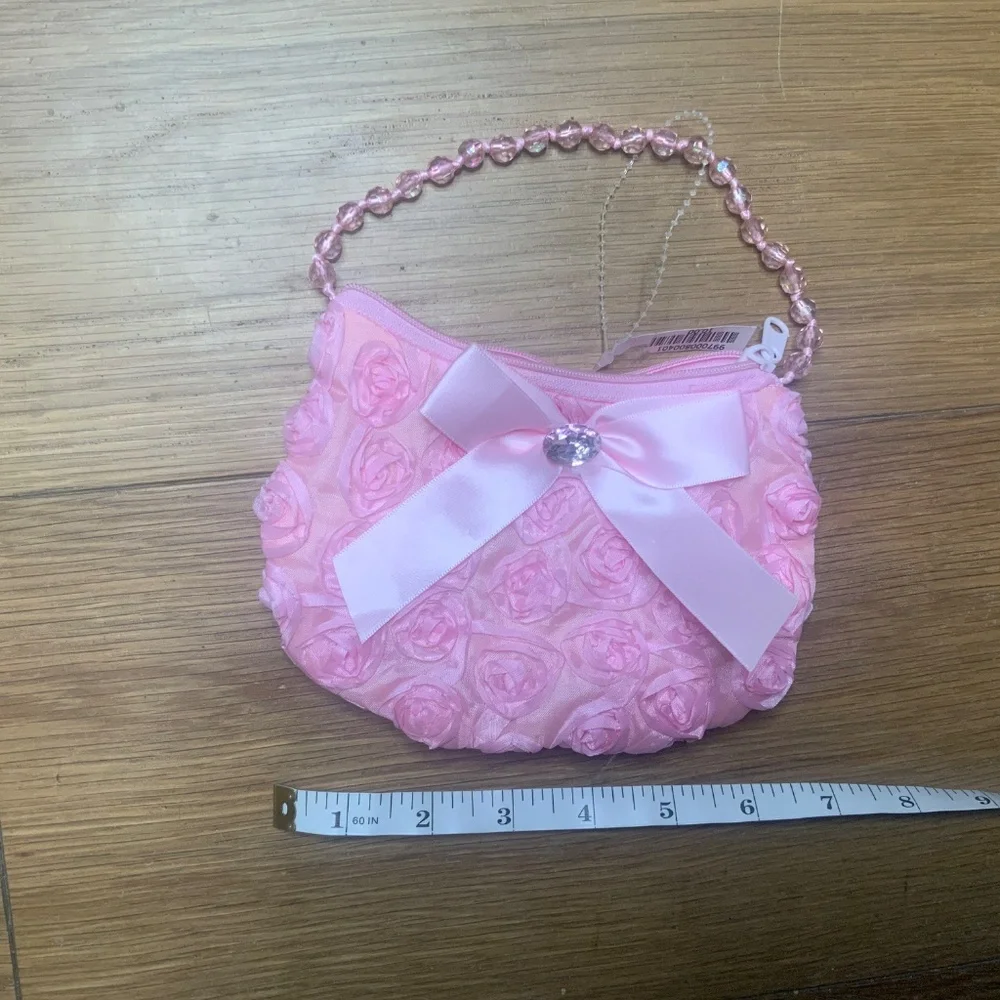 NWT M Frederic Pink Children’s Purse with Bow and Rosette Detail